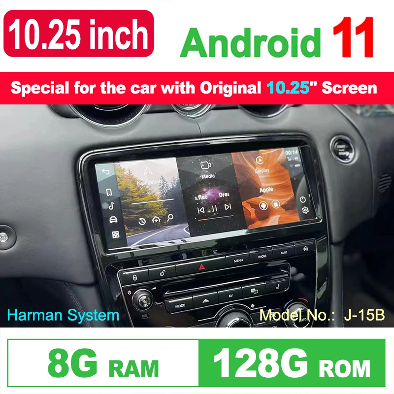 

10,25 дюймов для Jaguar XJ XJL Android 11 Автомобильная навигационная система GPS Media Stereo Radio для Jaguar XJ XJL 2015 2016 2017 2018 2019