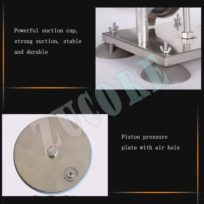 Relleno de salchichas de acero inoxidable, carne casera, máquina de jeringa Manual de 4L, relleno de acero