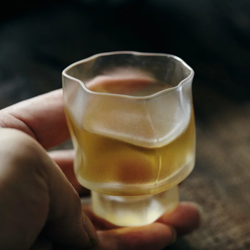 Przezroczyste Nordic przenośne proste szkło okrągły kieliszek do whisky strzał piwo zestaw filiżanek do herbaty koktajl szampana Szklanki kubki do domu życia