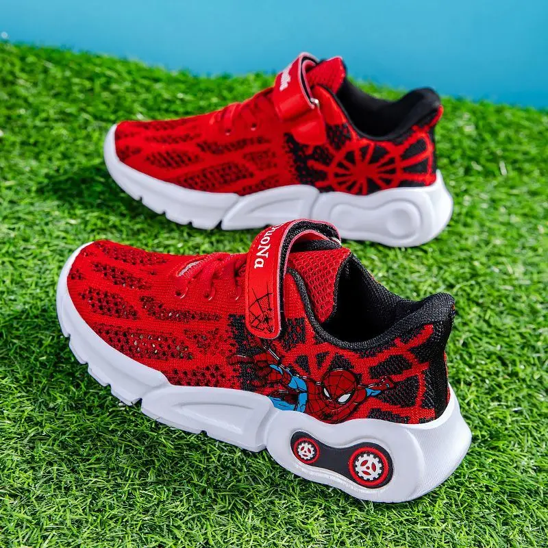 حذاء Marvel Spiderman الجديد للأولاد خفيف الوزن وغير قابل للانزلاق وجيد التهوية للطلاب في الصيف والجري في الهواء الطلق حذاء رياضي شبكي مريح #2
