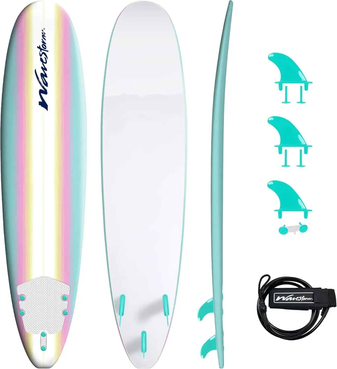 home.Classic Soft Top Foam 8ft Surfboard