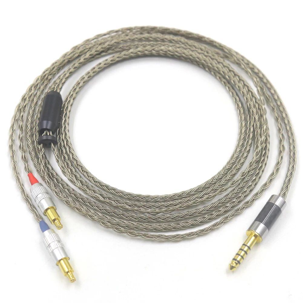 مسدس هالداني-رمادي 16 النوى الفضة مطلي الجرافين سماعة ترقية استبدال كابل ل ATH-ap2000ti ADX5000 WP900 MSR7B 770H AP200