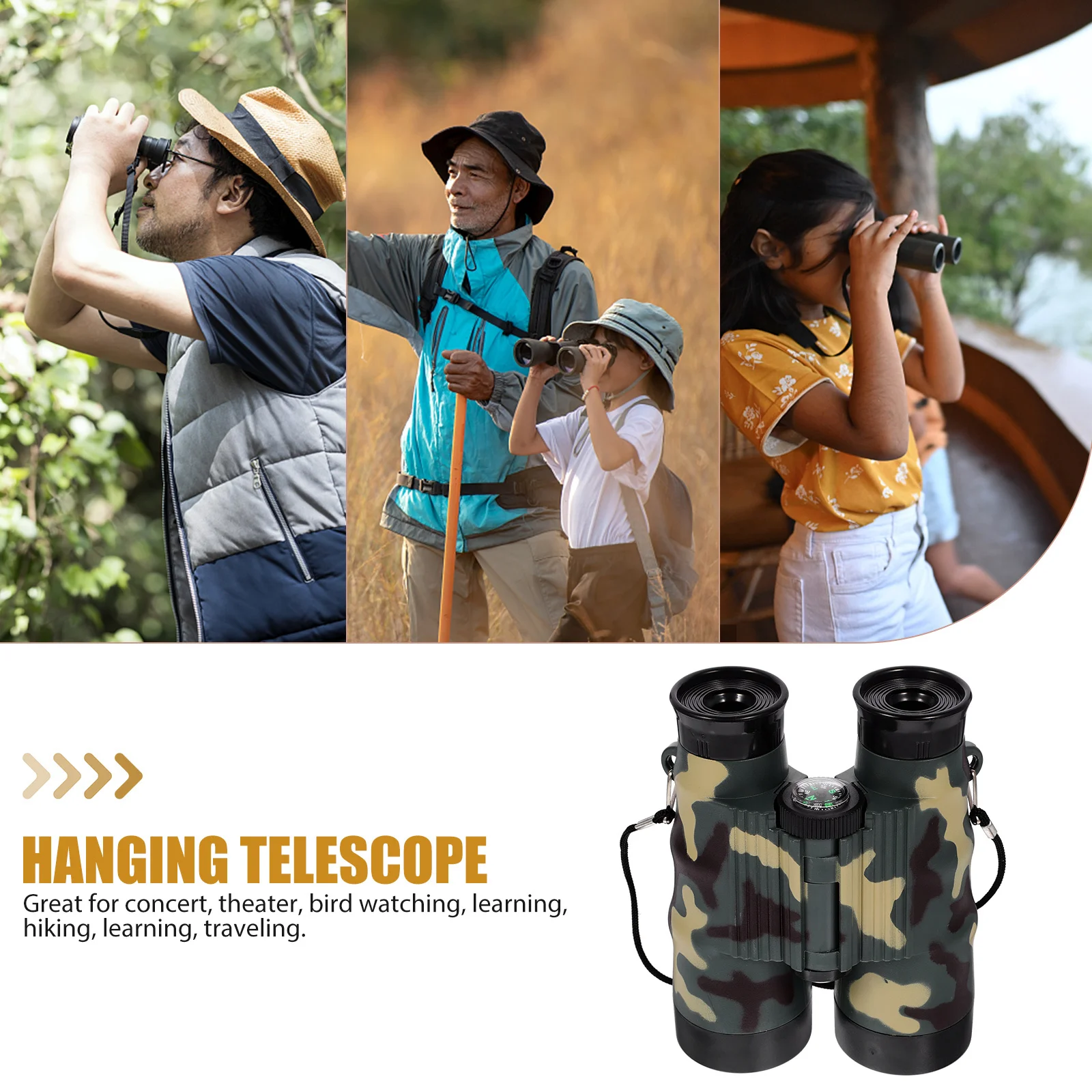 

Portable Mini Small ABS Glass Durable Compact Binocular Telescope for Travel Hunting Sightseeing Outdoor