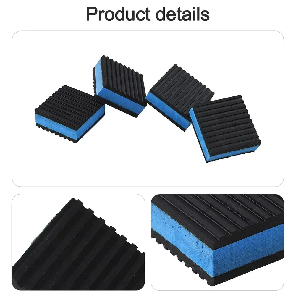 4pcs Rubber Shock Pads 120x120x22mm Heavy Duty EVA Mechanical Shock Isolation Pads Furniture Support Damper Pad Tool Accessories