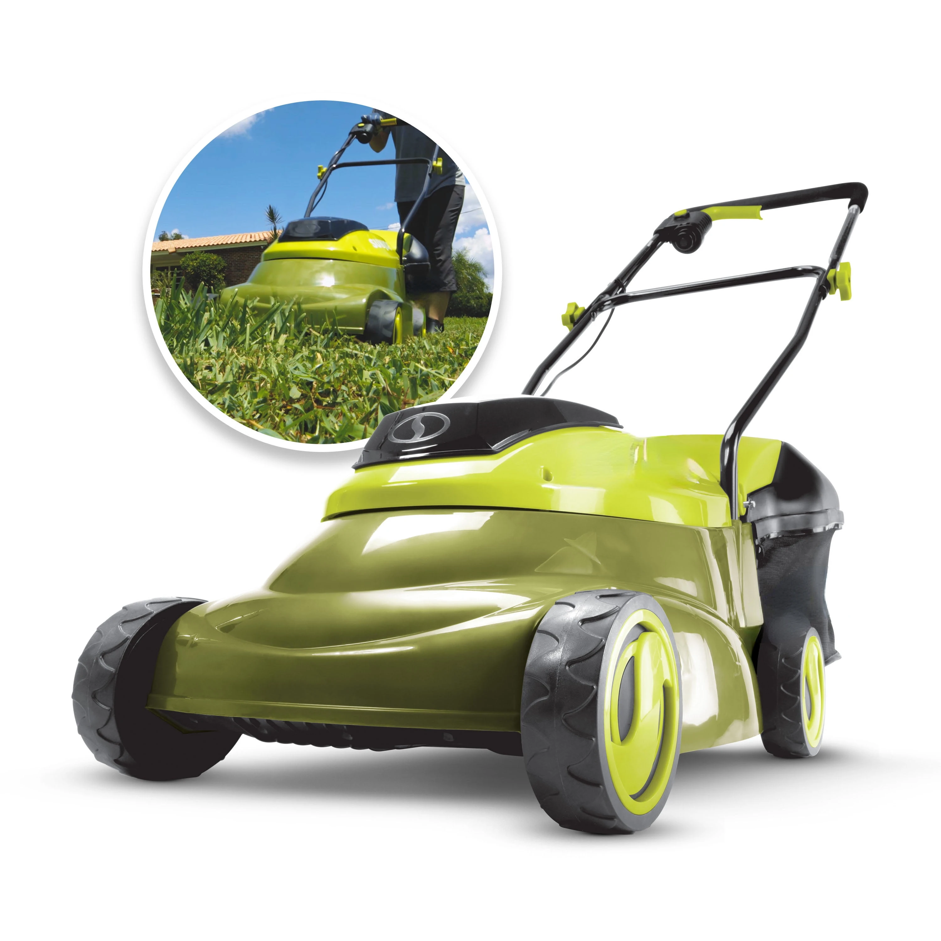 24V Cordless 14-inch Brushless Push Lawn Mower 3-Position 5.0-Ah Battery & Charger Perfect for Small To Medium-sized Lawns