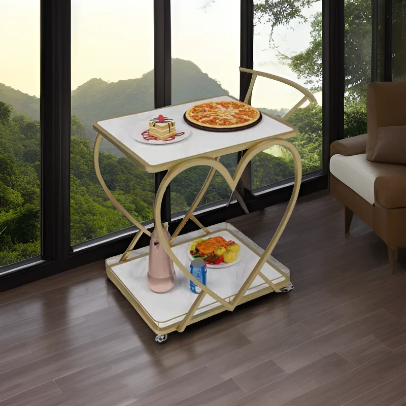 Hotel dining cart ktv wine cart bar service trolley restaurant luminous mobile cake snack club