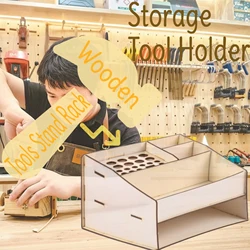Wooden Paint Pigment Bottle Rack Stand Tool Rack Rubber Stamp Storage Shelf Holder for DIY Art Painting Tool Model Assembly Kit