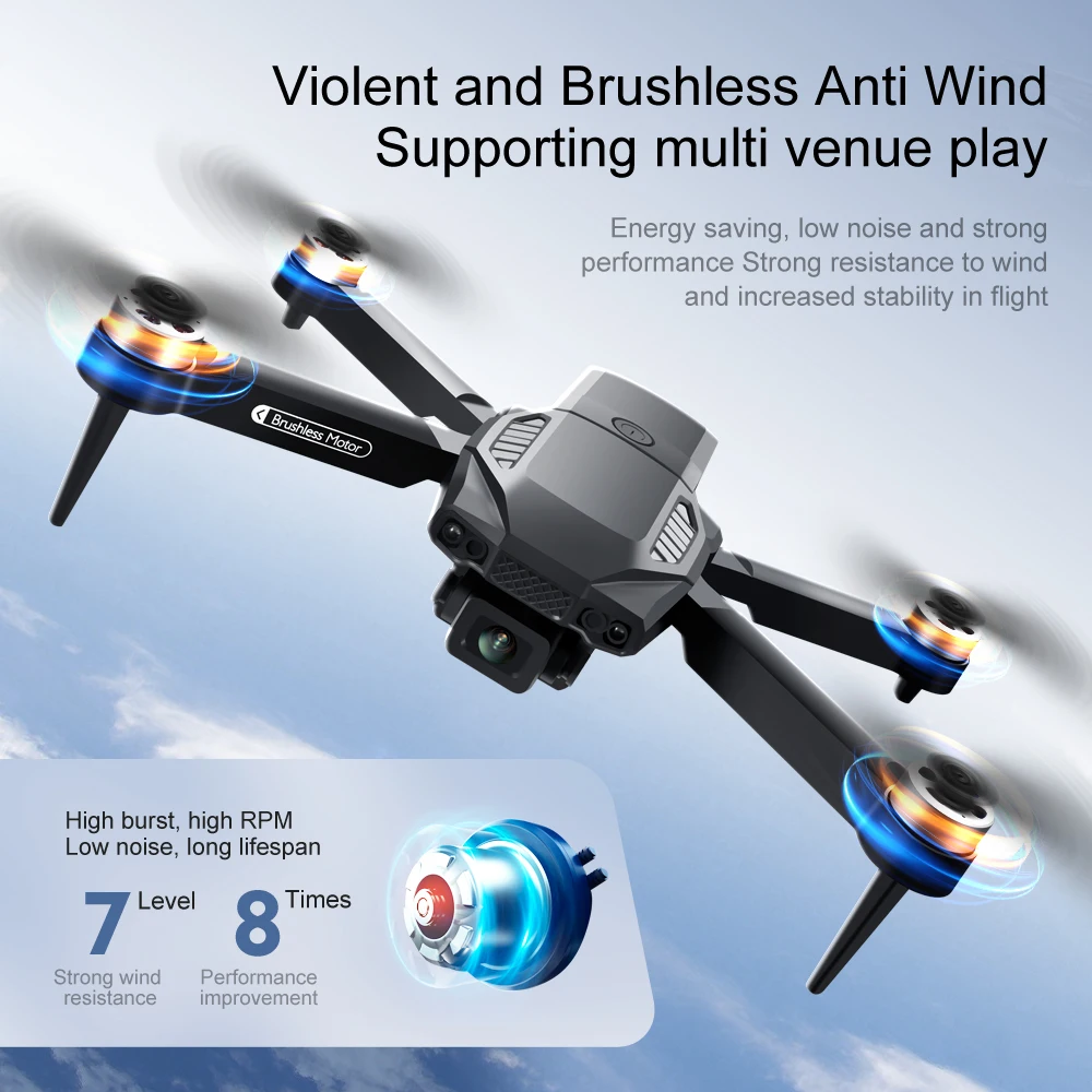 F198 Brushless Drone Optical Flow Positioning Dual Camera Aerial Quadcopter Remote Control Aircraft New Year Children\'s Toy