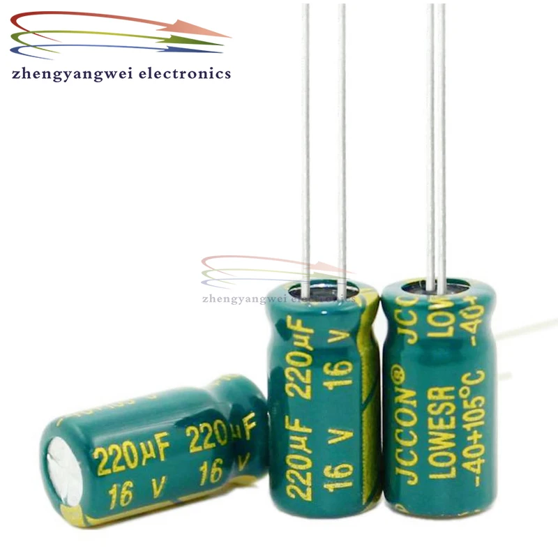 100pcs 6x12 16v220uf  Direct insertion of high-frequency low resistance electrolytic capacitors