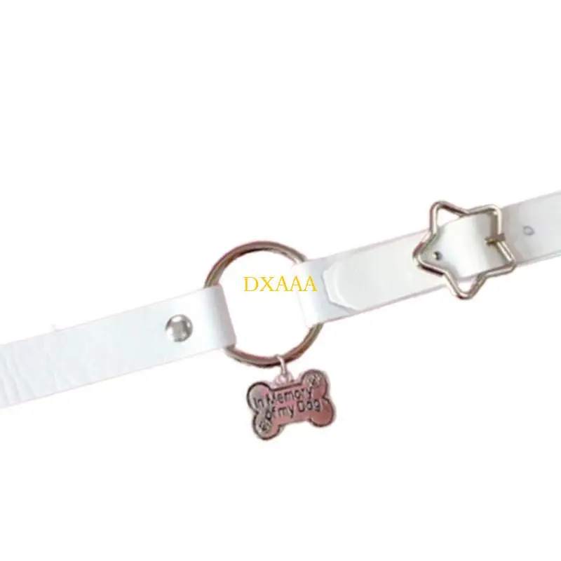 DXAA Adjustable Sexy Neck Collar Necklace PU Leathers Halloween Womens Costume Props