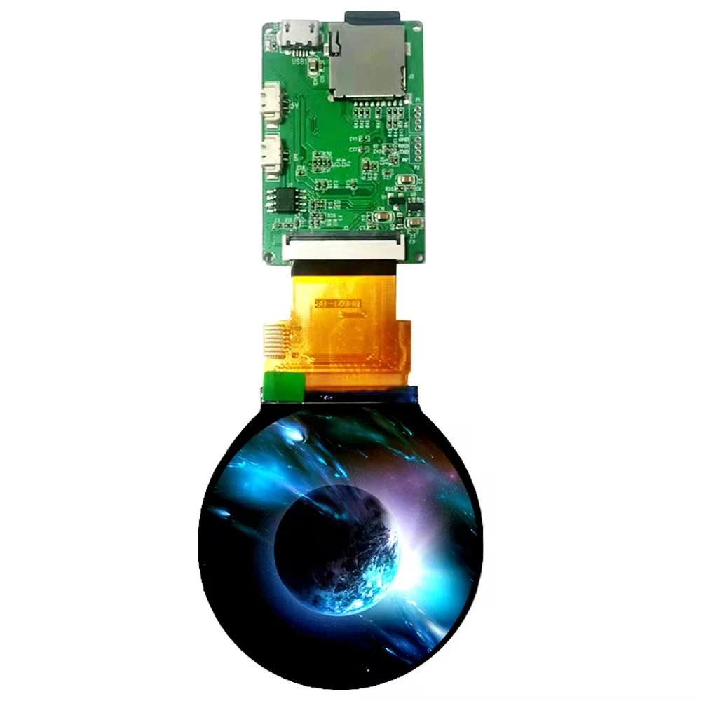 Módulo de pantalla TFT OLED de 2,1 pulgadas para casa inteligente, pantalla redonda de 480x480, interfaz RGB SPI de 40 pines con reproductor ST7701, controlador IC de 3,3 V