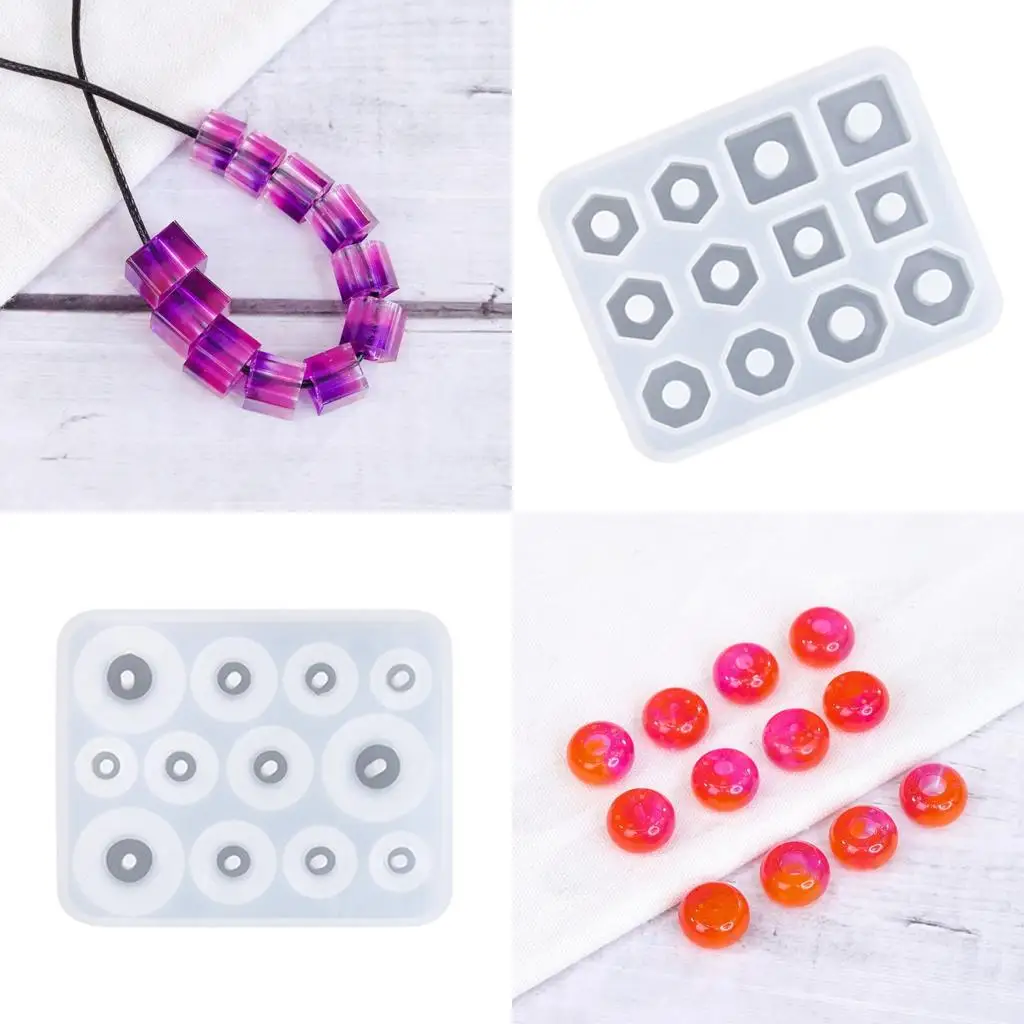  Silicone Molds For Resin Beads Crafting Featuring Sphere Cubes Oval Shapes