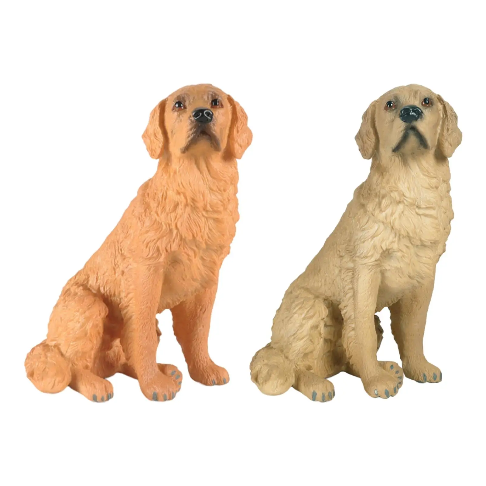Dog Collection Figurines Decorations Retriever Dog Statue for Garden Office