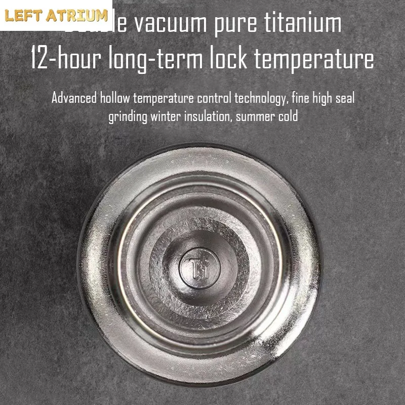 820ML Large Capacity Thermos Cup/Insulated Kettle,Double Layer Pure Titanium Vacuum Flasks,Drinkware,Outdoor Sports Water Bottle