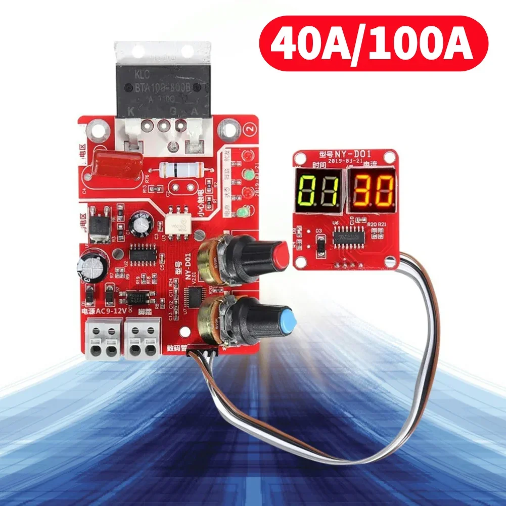 Spot Welder Controller Adjustable Time Current Spot Welder Control Board Digital Display Portable DIY Battery Accessories