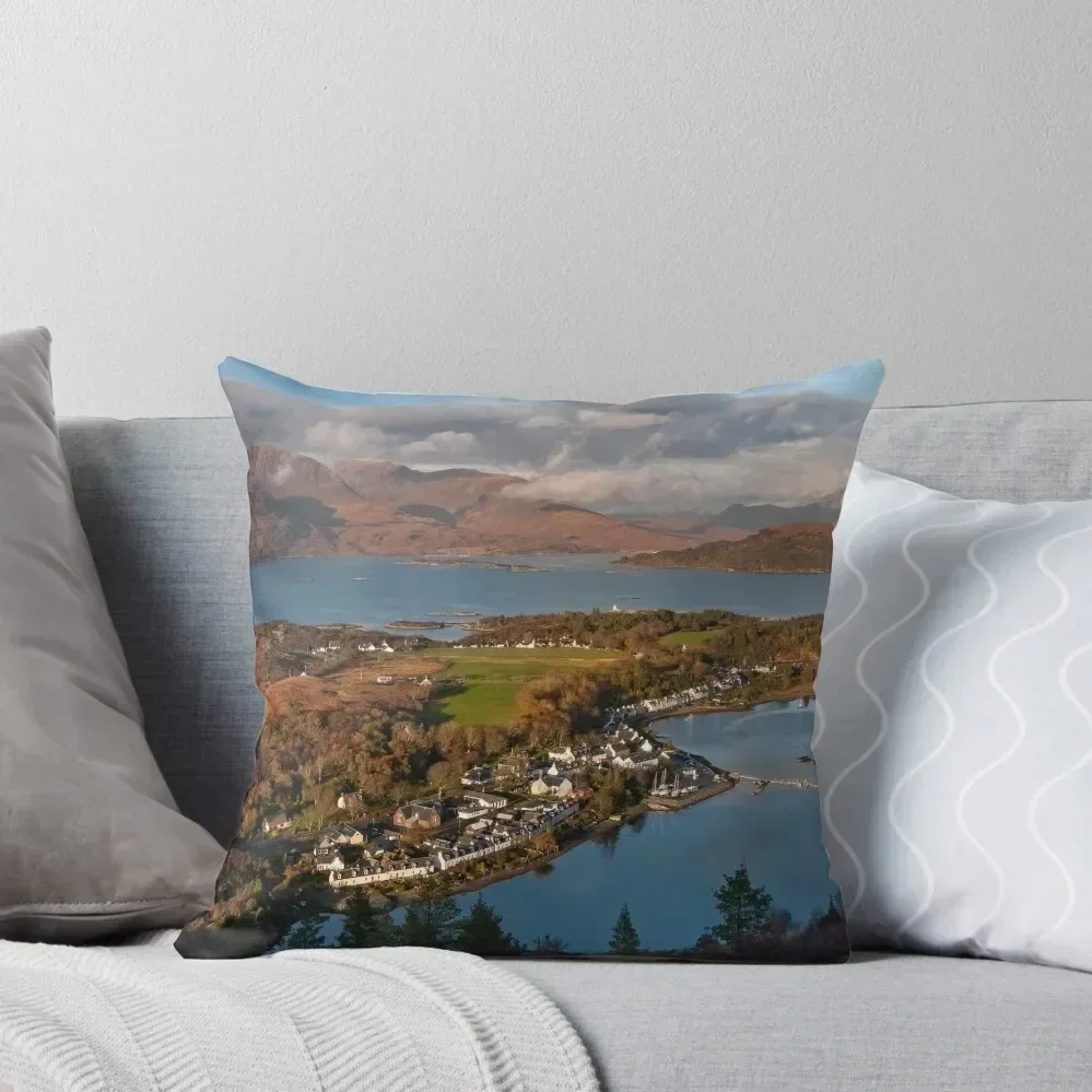 Plockton, Applecross Hills and Loch Carron Scotland Throw Pillow Cushion Cover Luxury autumn decoration Sofa Cover pillow