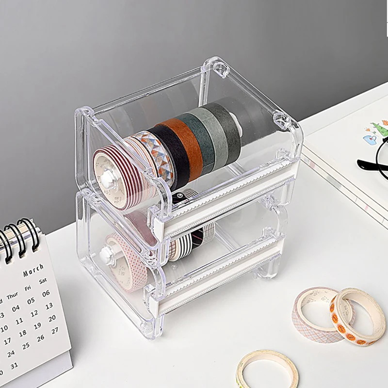 Masking Tape Cutter Washi Tape Storage Organizer Cutter Office Tape Dispenser