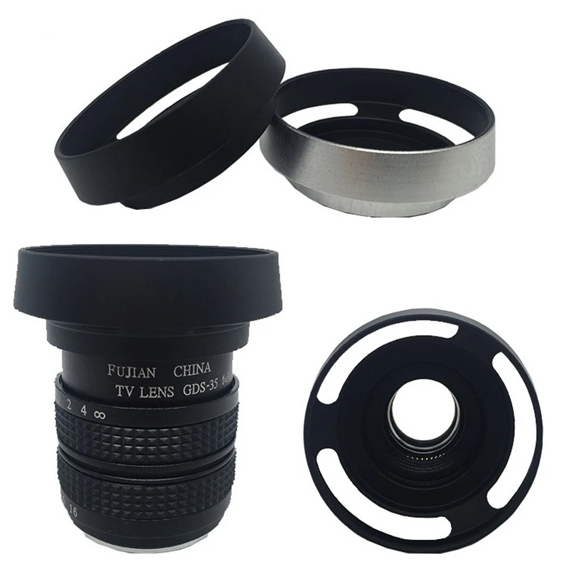 Metal Lens Hood for CCTV 35mm F1.7/50mmF1.4 Lens Hood Lens Screw Mount
