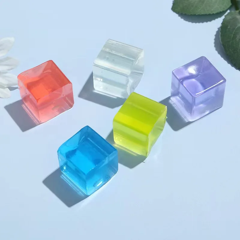 Creative Jelly Fidget ของเล่นมินิของเล่น Squishy Mochi Ice Block ความเครียดของเล่นโปร่งใส Cube ความเครียดบรรเทาบีบของเล่น