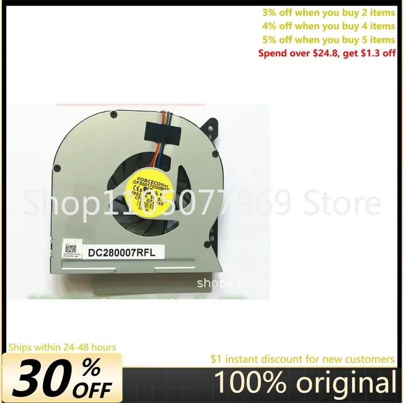 Ventilador de resfriamento de CPU para Dell Latitude E6510, peça de reposição 0TCF42 para laptop, ventilador térmico para reparo de notebook.