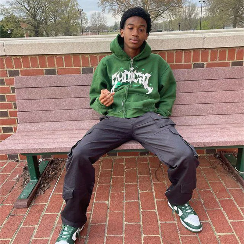 

Толстовка Y2k мужская с принтом, Свитшот оверсайз в стиле хип-хоп, уличная одежда в стиле Харадзюку, Свободный пуловер с капюшоном, 2024