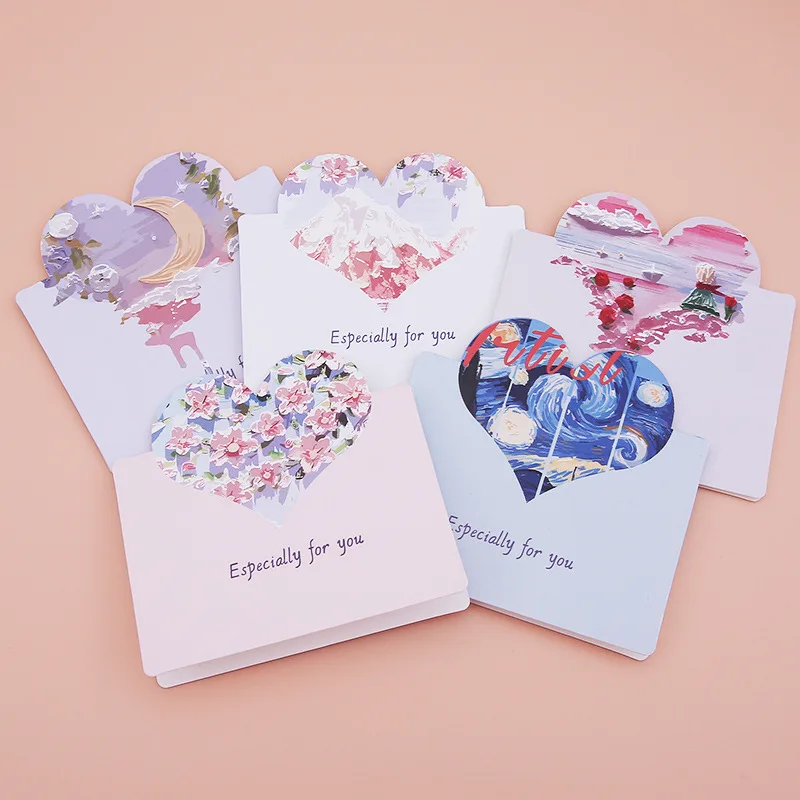 

Oil painting love greeting card Instagram style creative gift card art hand drawn greeting cards thank you card