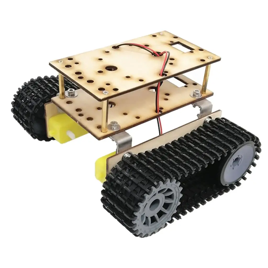 

Alloy 4WD DIY Chassis Track Crawler DIY Robot Kids Science with TT Motor