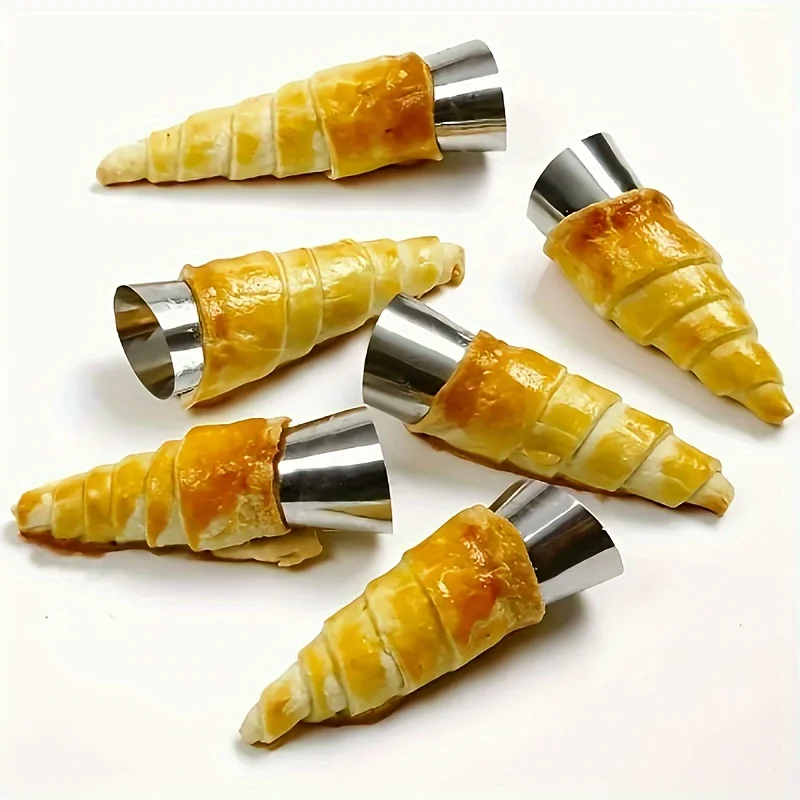 20pcs Tapered Croissant Mold Set, Cream Roll, Puff Pastry, Waffle Cone Baking Molds, Baking Supplies, Kitchen Gadgets