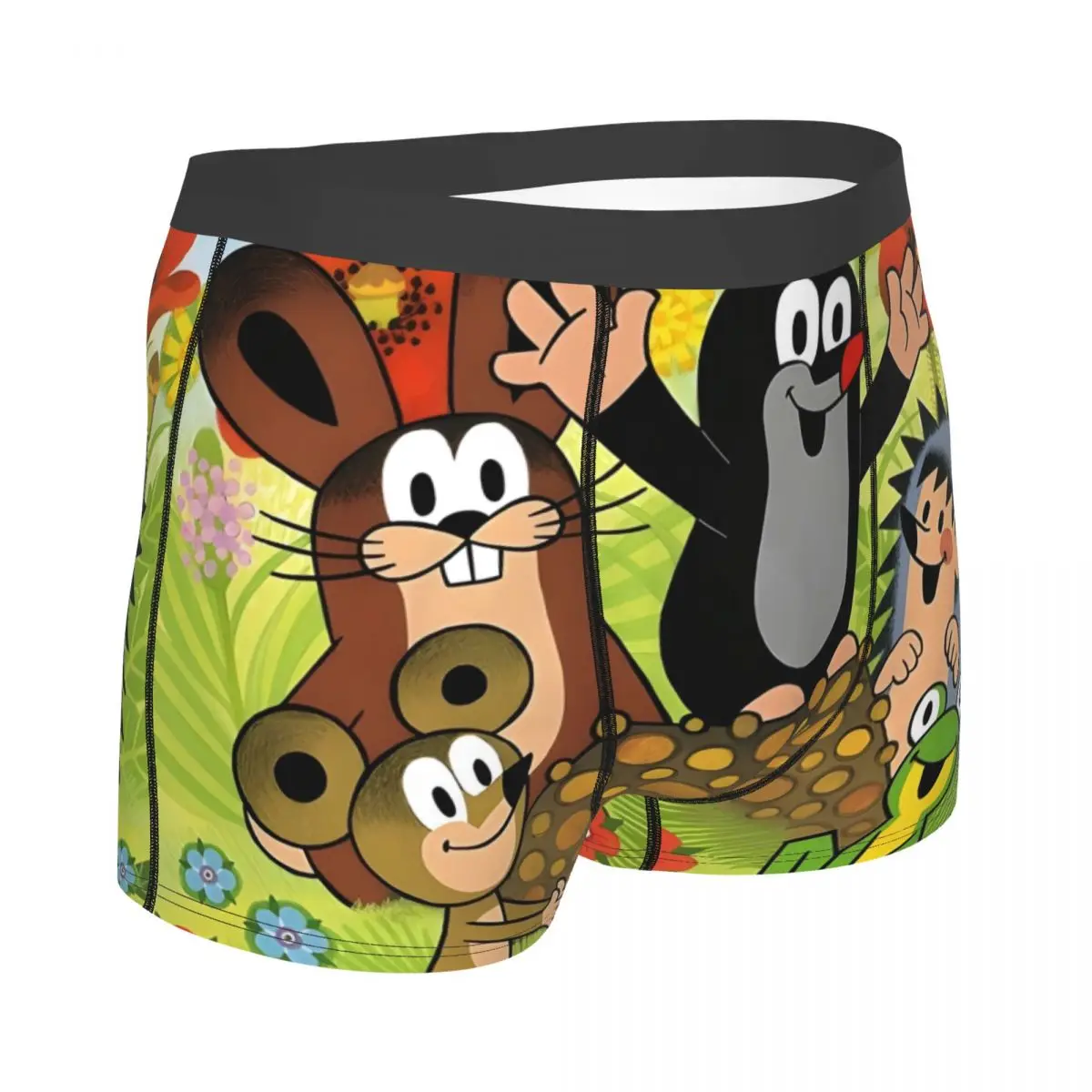 Happy The Little Mole Underpants Breathbale Panties Male Underwear Comfortable Shorts Boxer Briefs