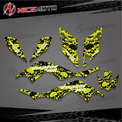 NICEMOTO for Yamaha RAPTOR 700 YFM700 YFM 2006 - 2009 2010 2011 2012 ATV Full Fairing Decal Sticker Graphics Background Kits