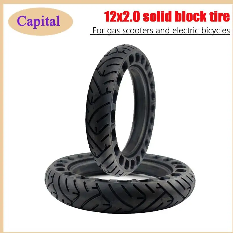 

12 Inch Non-inflatable Tubeless Solid Wheel Tyre 12x2.0 12x2.125 for Scooter E-bike Hoverboard Self BalancingParts