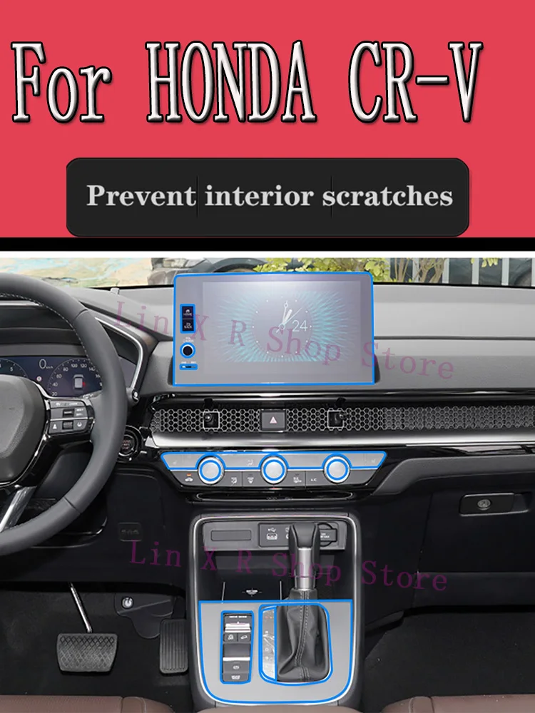 

For Honda CR-V CRV 2022-2023 Gearbox Panel Navigation Screen Automotive Interior TPU Protective Film Cover Anti-Scratch Sticker