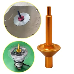 1Pc Router Subbase Centering Pin and Cone Aluminum Alloy Woodworking Tool Gold