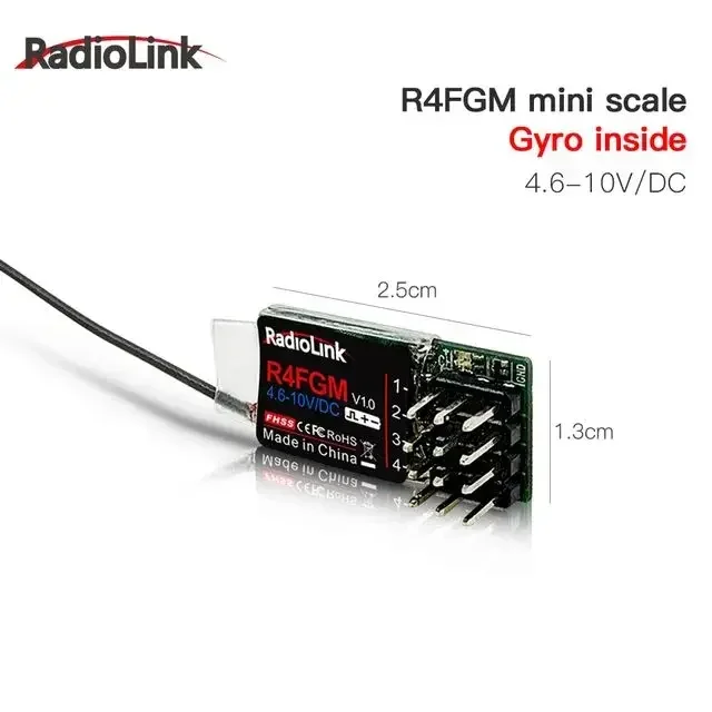 Radiolink 2.4GHz  R8FG R4FGM  RC Receiver Gyro Inside for RC Car Boat Work for Transmitter RC4GS RC6GS T8FB T8S RC8X