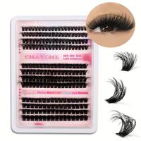216pcs false eyelashes, 60/80/100D eyelash clusters 8-18mm, beginner friendly, reusable