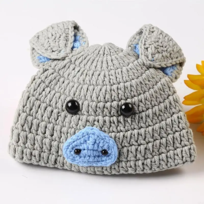 581F خنزير زي الوليد الكروشيه الطفل صور الدعامة خنزير زي الوليد التقطت الصور #3