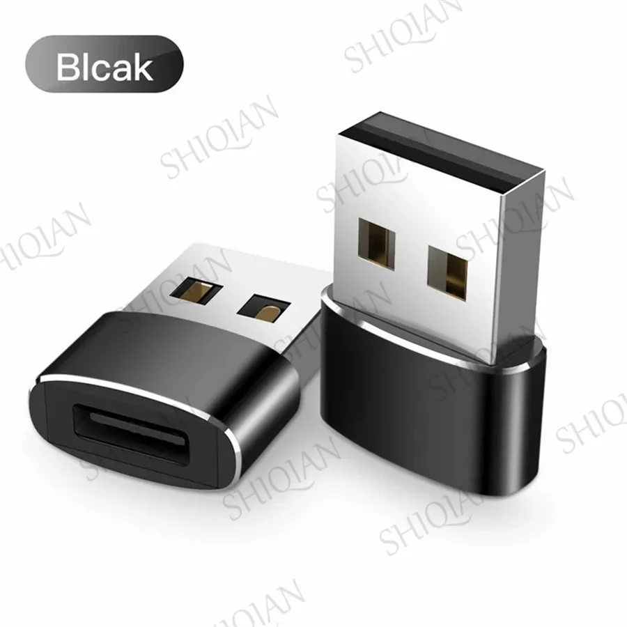 200pcs USB To Type C OTG Adapter USB-C Male To USB Female Converter For Samsung IPhone PC Laptop Computer USBC OTG Adapter