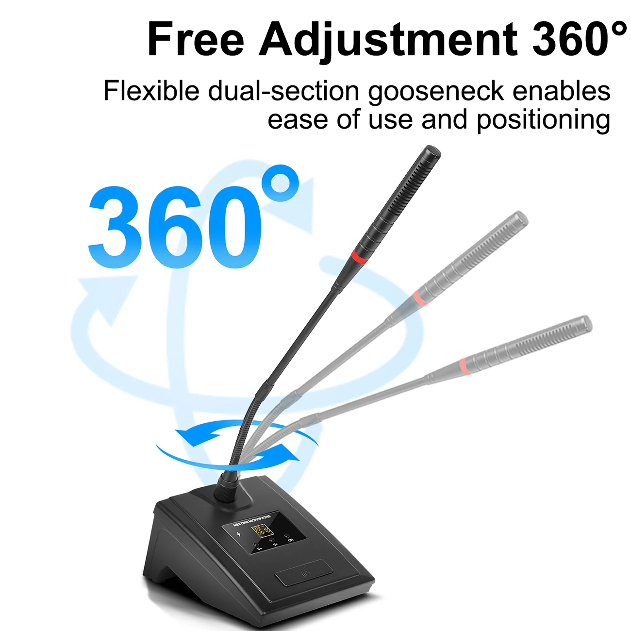 ميكروفون اجتماعات لاسلكي Uhf معقوفة مكثف للمؤتمرات لتعليم الكلام