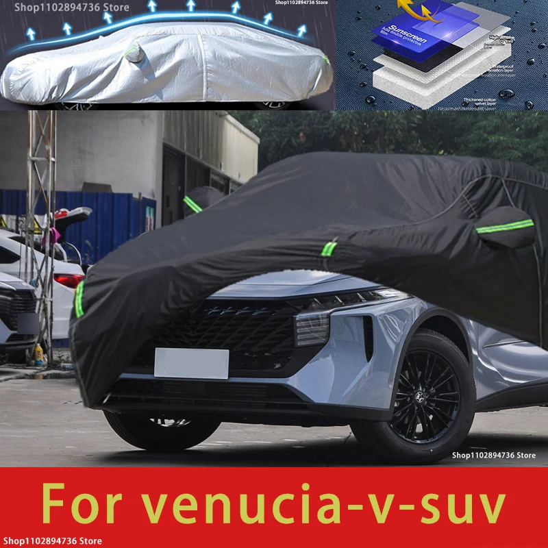 

For Veniucia V Fit Outdoor Protection Car Covers Snow Cover Sunshade Waterproof Dustproof Exterior black car cover