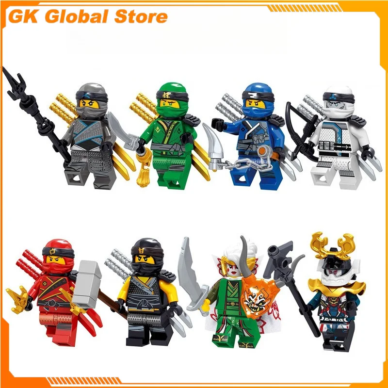 

5cm New Lloyd Anime Figure Ninja Perimeter Model Assembling Building Blocks Desktop Decoration Ornaments Kids Birthday Gifts Toy