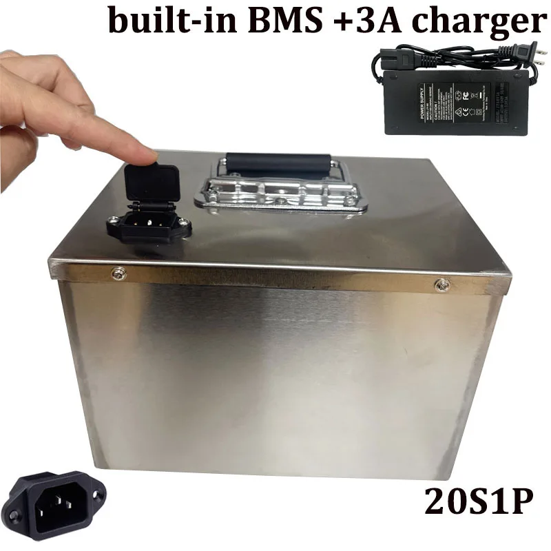 60V15ah 20ah LiFepo4 battery pack with BMS suitable for 60V two-wheeled electric motorcycles, tricycles, wheelchairs, etc.