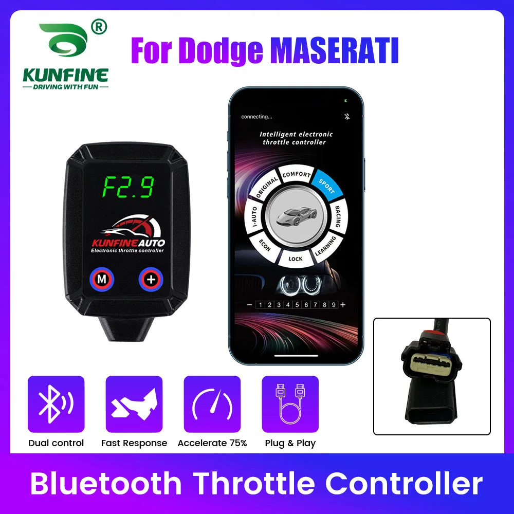 

APP Bluetooth Car Electronic Throttle Controller Racing Accelerator Potent Booster For Dodge MASERATI Tuning Parts Accessory