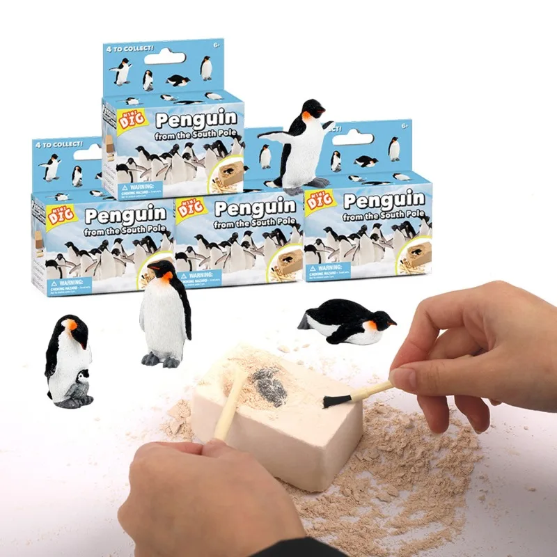 

Children Archaeological Excavation Toys Excavation of Penguins Dinosaur Fossil Handmade Educational Puzzle Childrens Toys Gift