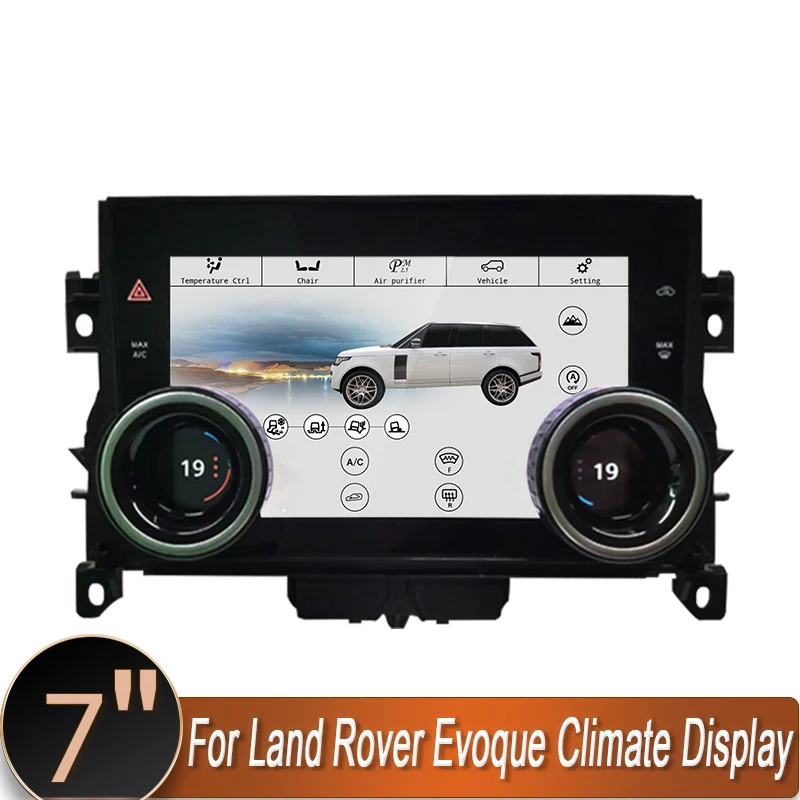 7inch Car Air Control For Land Rover Evoque L551 L538 2012 - 2019 Unit LCD AC Screen Temperature Adjustment Touching Dashboard