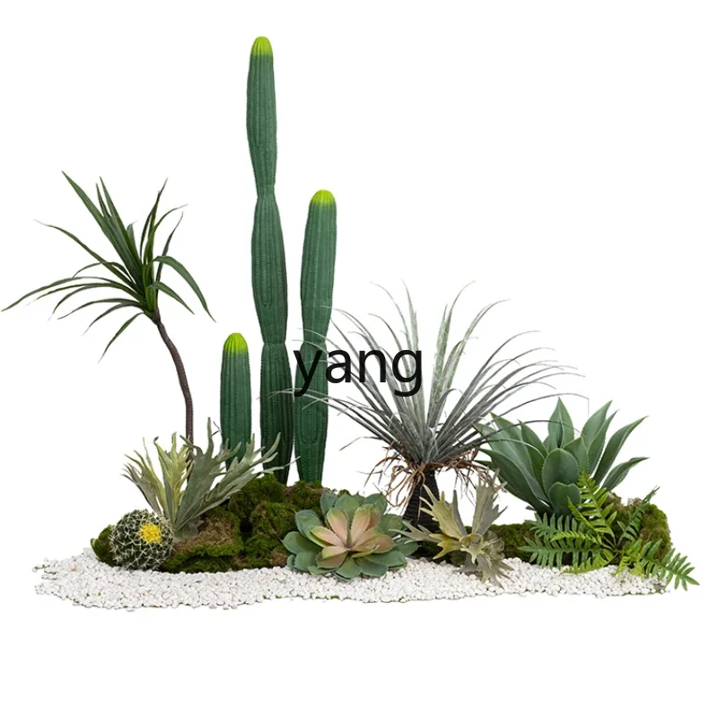 Lmm simulated cactus combination cactus landscaping indoor bionic plant landscape window