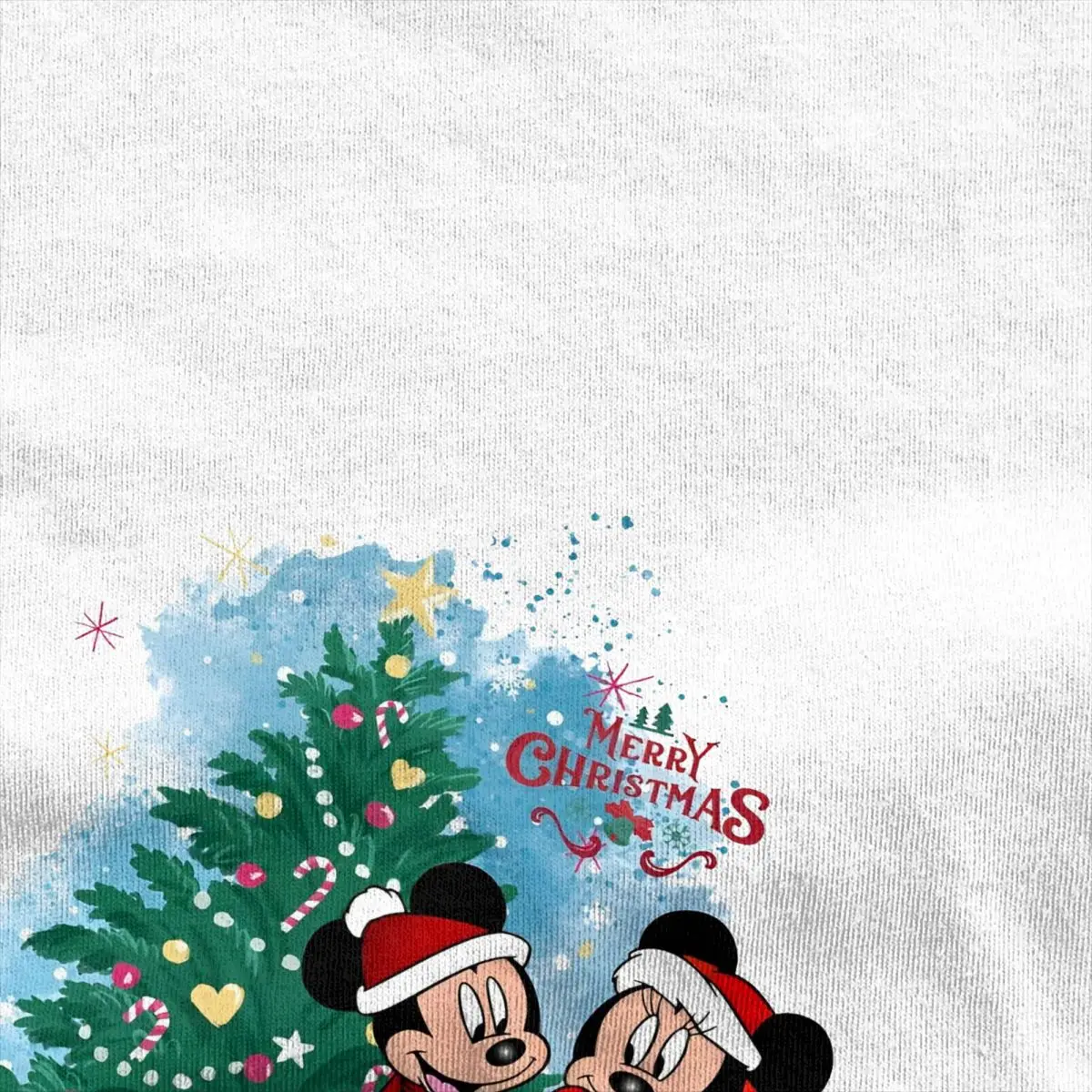 Merry Christmas Mickey Themed Christmas Design T Shirt Summer T Shirts Pure Cotton Hippie Tshirt For Male Short Sleeve Top Tees