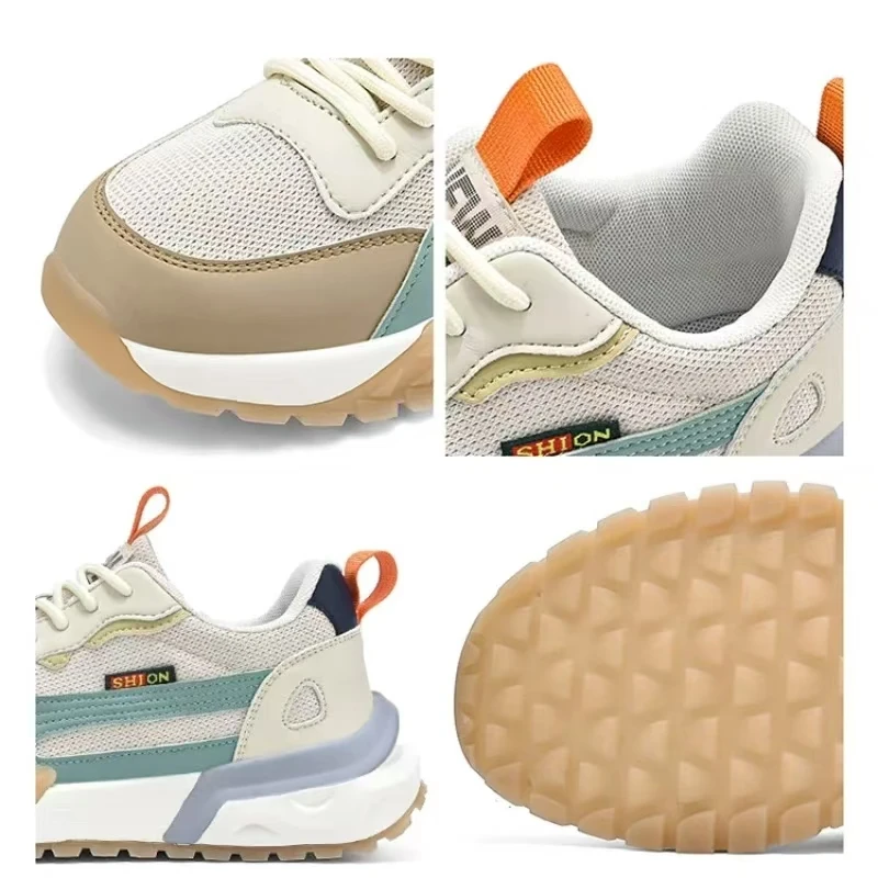 Baskets en maille respirante pour hommes, chaussures de sport décontractées, chaussures de course en plein air pour hommes, chaussures de tennis à plateforme à lacets, chaussures de tennis, zones de tennis