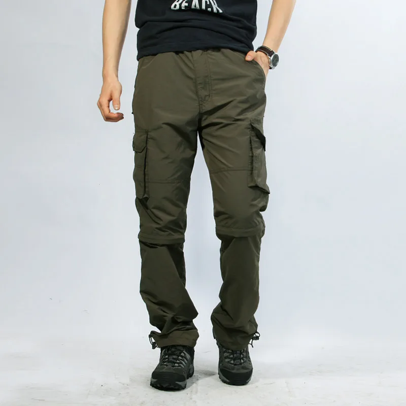 

MRMT 2024 Brand Spring New Men's Trousers Detachable Casual Pants Quick-drying Pants for Male Solid Color Tooling Long Trouser