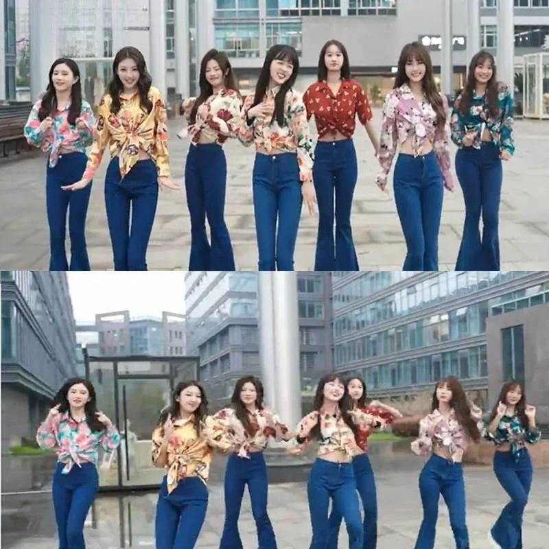 

Гонконг Sle Performance irt Танцевальный костюм с цветочным принтом Ретро 70-х 80-х 90-х Nostaic для взрослых Сцена Fem up Maid Dr