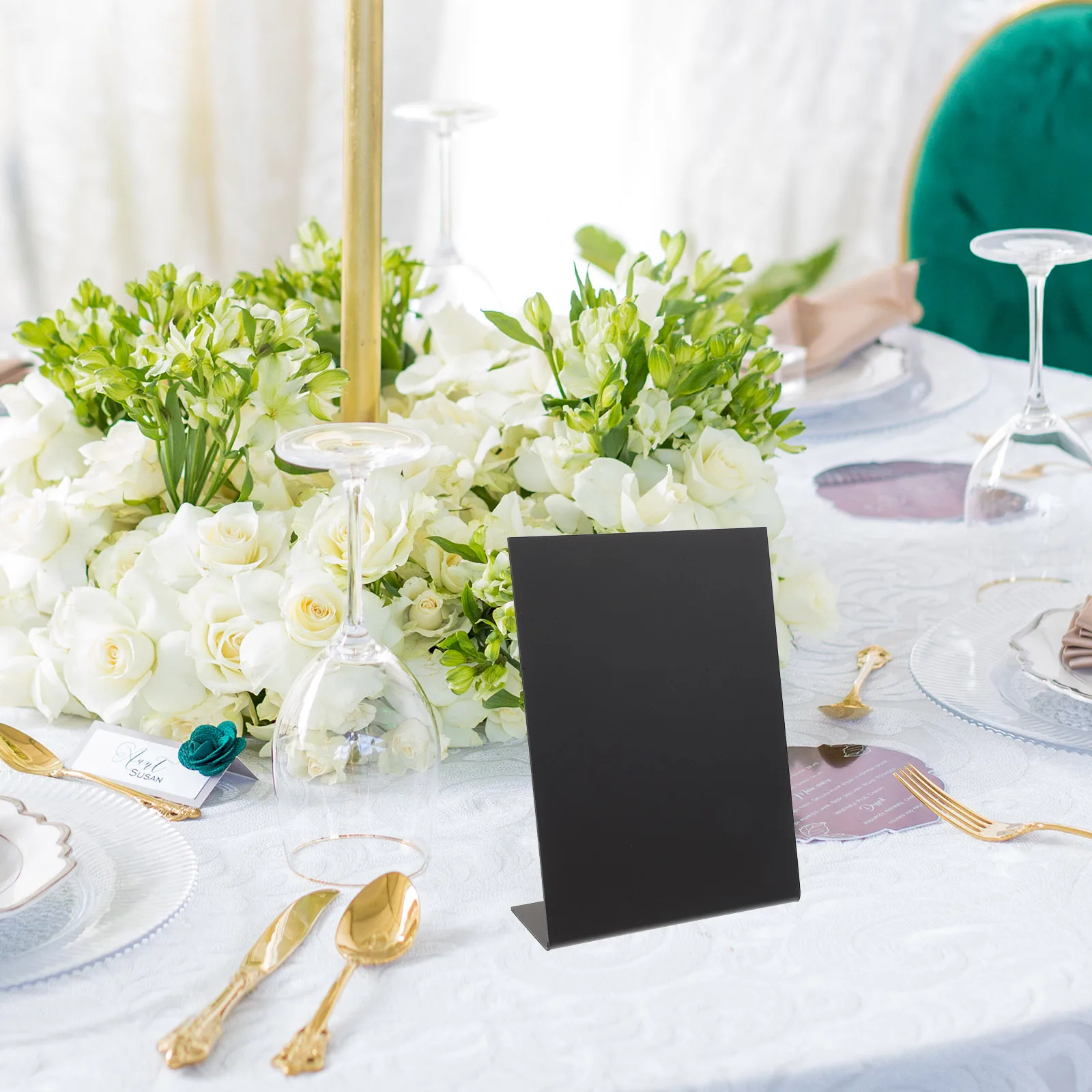 Acrylic Decorative Panel Wedding Party Desktop Board Chalkboard Sign Blank Small Blackboard Message Pendant Display Table Number